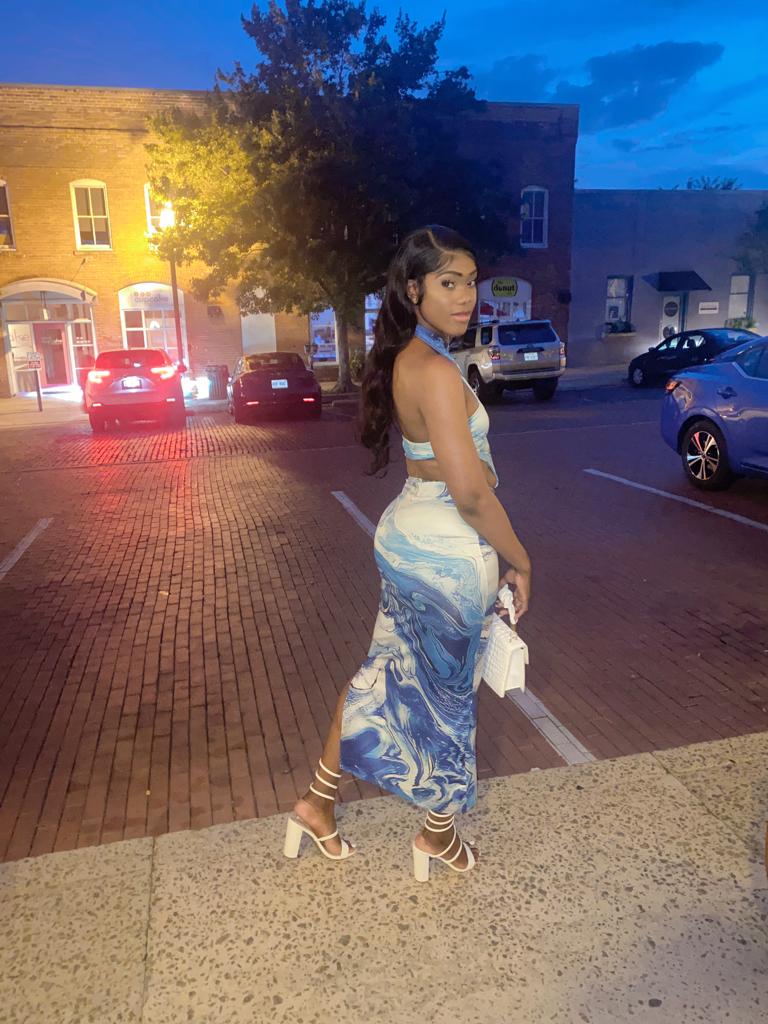 Nature printed dress 