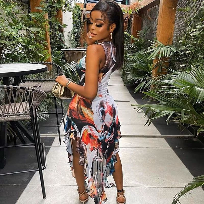 Painted irregular dress 