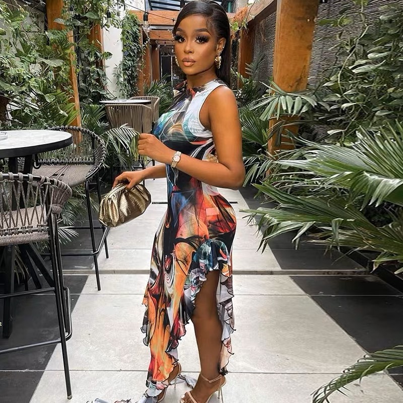 Painted irregular dress 