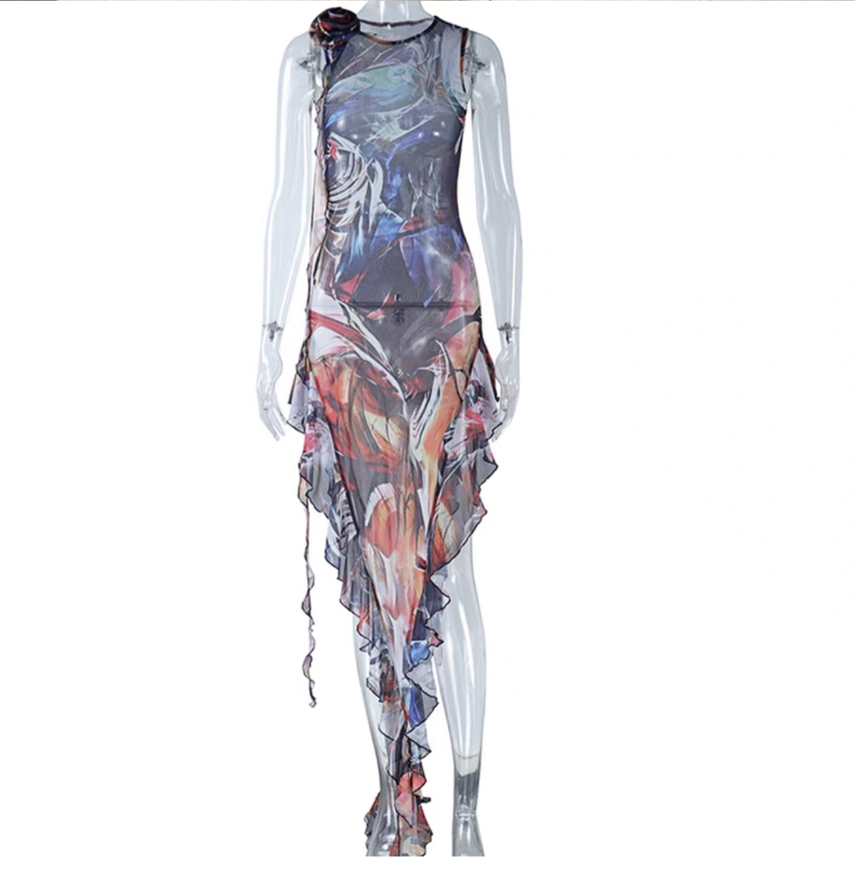 Painted irregular dress 